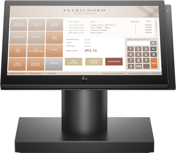 HP Engage One 3965U 2.2 GHz 35.6 cm (14") 1920 x 1080 pixels Touchscreen Black
