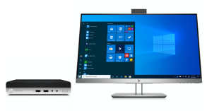 Intel Core i5-9500T (9MB Cache, 2.2GHz), 8GB DDR4-SDRAM, 256GB SSD, Intel UHD Graphics 630, LAN, Windows 10 Pro 64-bit + EliteDisplay E243d (1TJ76AT)