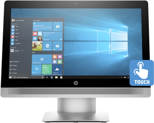 6th gen Intel® Core™ i5-6500 (6M Cache, 3.2 GHz), 4GB DDR4-SDRAM, 500GB HDD, 54.6 cm (21.5") Full HD 1920 x 1080 IPS Touch, Intel® HD Graphics 530, DVD Super Multi, LAN, WLAN, WebCam, Windows 7 Professional 64-bit