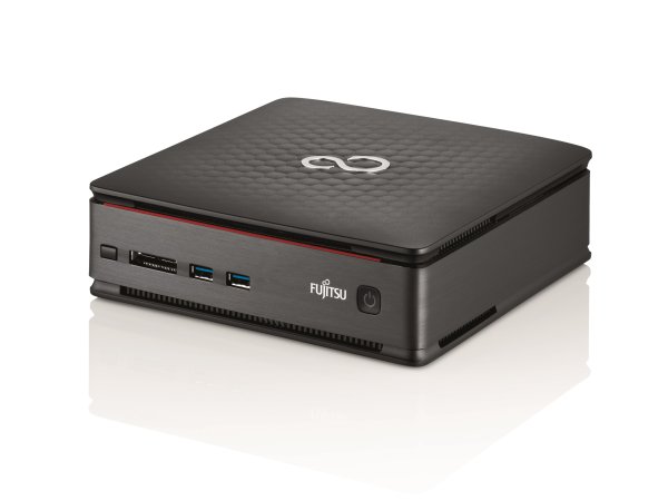 Fujitsu ESPRIMO Q520 Intel Pentium G G3250T 4 GB DDR3-SDRAM 320 GB HDD Windows 7 Professional Mini PC Black