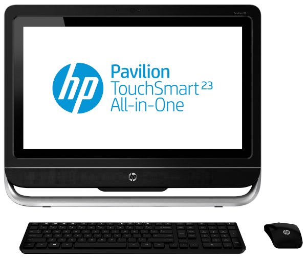 HP Pavilion TouchSmart 23-f412ea Intel® Core™ i5 i5-3340S 58.4 cm (23") 1920 x 1080 pixels Touchscreen All-in-One PC 6 GB DDR3-SDRAM 1 TB HDD NVIDIA® GeForce® GT 710A Windows 8.1 Black, Silver