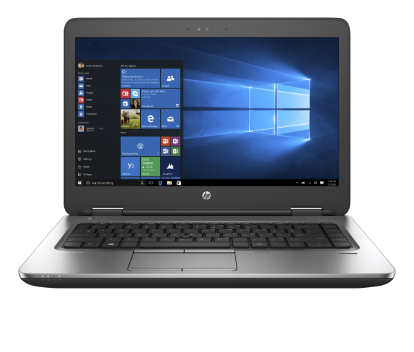 HP ProBook 645 G2 AMD A10 PRO A10-8700B Laptop 35.6 cm (14") HD 4 GB DDR3L-SDRAM 128 GB SSD Wi-Fi 4 (802.11n) Windows 7 Professional Grey