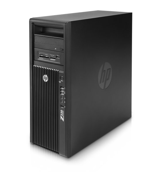 HP 220 Intel® Xeon® E3 V2 Family E3-1225V2 4 GB DDR3-SDRAM 500 GB HDD Windows 8 Pro Mini Tower Workstation Black