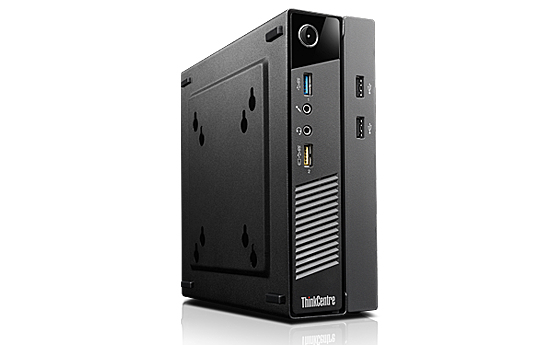 Lenovo ThinkCentre M93p Intel® Core™ i3 i3-4130T 4 GB DDR3-SDRAM 320 GB HDD Windows 7 Professional Small Desktop Mini PC Black