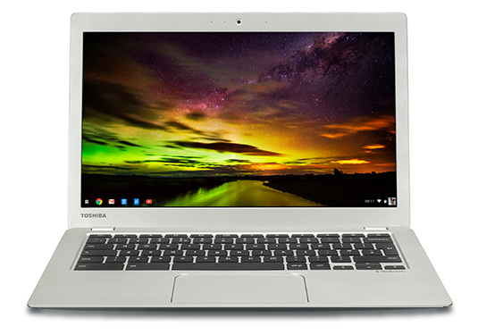 Toshiba Chromebook CB30-B-104 Intel® Celeron® N2840 33.8 cm (13.3") 4 GB DDR3L-SDRAM 16 GB SSD Wi-Fi 5 (802.11ac) ChromeOS Silver