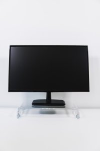 BakkerElkhuizen Q-riser 110 61 cm (24") Desk Transparent