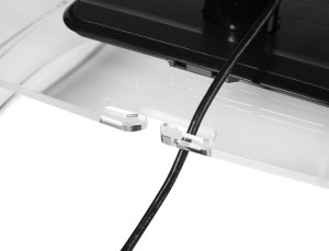 BakkerElkhuizen Q-riser 110 61 cm (24") Desk Transparent