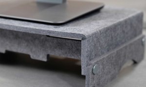 BakkerElkhuizen Q-riser 110 Circular 76.2 cm (30") Desk Grey