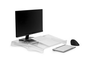 BakkerElkhuizen BNEQR50 monitor mount / stand 76.2 cm (30") Desk Transparent