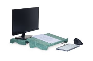 BakkerElkhuizen Q-Riser 50 Circular 76.2 cm (30") Desk Green
