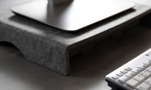 BakkerElkhuizen Q-Riser 50 Circular 76.2 cm (30") Desk Grey