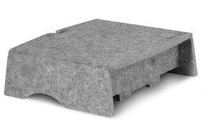 BakkerElkhuizen Q-Riser 90 Circular 76.2 cm (30″) Desk Grey