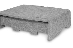BakkerElkhuizen Q-Riser 90 Circular 76.2 cm (30") Desk Grey