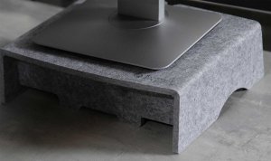 BakkerElkhuizen Q-Riser 90 Circular 76.2 cm (30") Desk Grey