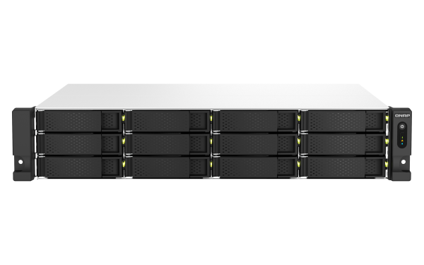 QNAP TS-1264U-RP NAS Rack (2U) Intel® Celeron® 8 GB DDR4 0 TB QNAP QTS Aluminium, Black