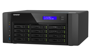 QNAP TS-h1290FX NAS Tower EPYC 7302P 128 GB DDR4 0 TB QuTS hero Black