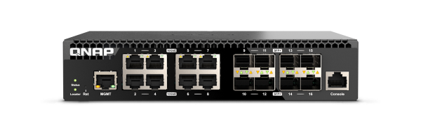 QNAP QSW-M3216R-8S8T network switch Managed L2/L3 10G Ethernet (100/1000/10000) 1U Black