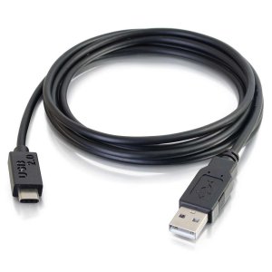 C2G 12ft (3.7m) USB 2.0 USB-C to USB-A Cable M/M - Black