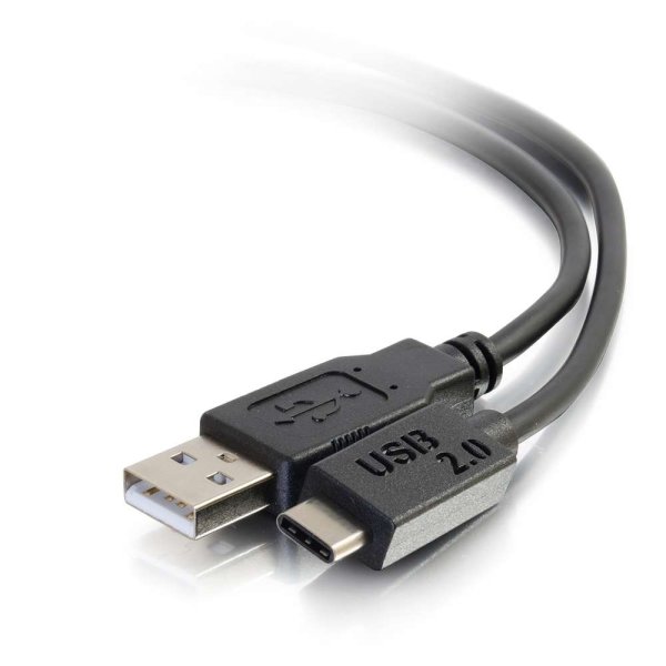C2G 12ft (3.7m) USB 2.0 USB-C to USB-A Cable M/M - Black