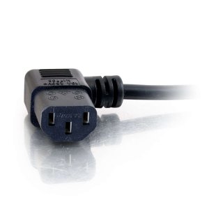 C2G 0.5 Metre 18 AWG UK 90° Power Cord (IEC320C13R to BS 1363)