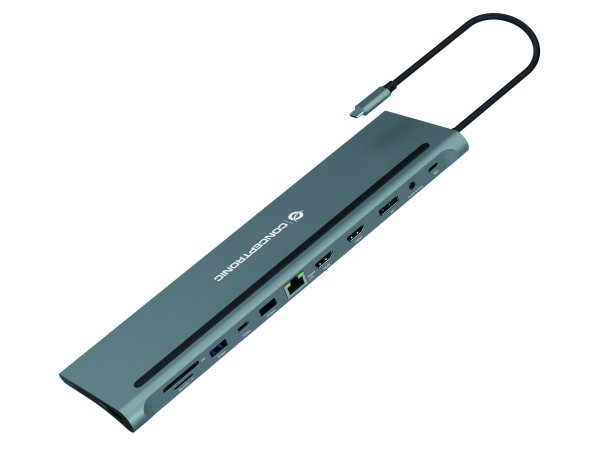 Conceptronic DONN17G laptop dock/port replicator Wired USB 3.2 Gen 1 (3.1 Gen 1) Type-C Grey
