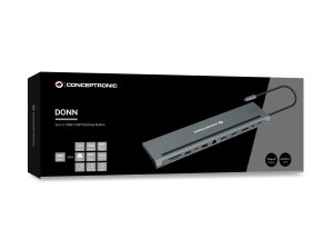 Conceptronic DONN17G laptop dock/port replicator Wired USB 3.2 Gen 1 (3.1 Gen 1) Type-C Grey