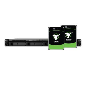 RS1619XS+8TB-EXOS Synology Rackstation RS1619+ 8TB (Seagate Exos) 4 bay. Intel Xeon D-1527 quad-core 2.2GHz Turbo Boost up to 2.7GHz 8 GB DDR4-2133 ECC UDIMM (expandable up to 64 GB) 4 x Gigabit (RJ-45). Rail kit not included