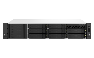 QNAP TS-435XEU-4G 24TB (WD RED PLUS) 4-bay 1U short-depth 12″ NAS Marvell Octeon TX2 CN9130 / CN9131 64-bit quad-core 2.2 GHz 4GB DDR4 SODIMM RAM (1 slot up to 32GB) 4 x 2.5″/3.5″ SATA 6Gbps HDD bay 2 x M.2 2280 NVMe PCIe Gen3 x1 SSD slots 2 x 10GbE SFP+