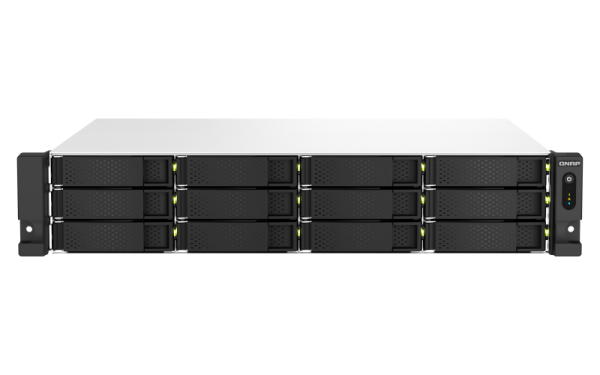 QNAP TS-435XEU-4G 8TB (WD RED PLUS) 4-bay 1U short-depth 12" NAS Marvell Octeon TX2 CN9130 / CN9131 64-bit quad-core 2.2 GHz 4GB DDR4 SODIMM RAM (1 slot up to 32GB) 4 x 2.5"/3.5" SATA 6Gbps HDD bay 2 x M.2 2280 NVMe PCIe Gen3 x1 SSD slots 2 x 10GbE SFP+ 2