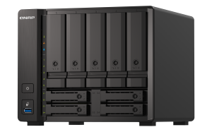 QNAP TS-H973AX NAS Tower Ryzen Embedded V1500B 8 GB DDR4 0 TB QuTS hero Black