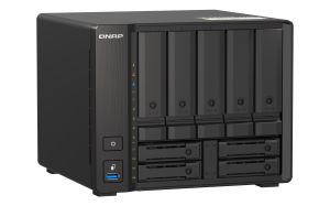 QNAP TS-H973AX-8G NAS Tower Ryzen Embedded V1500B 8 GB DDR4 70 TB HDD QuTS hero Black
