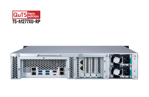 QNAP TS-h1277XU-RP-3700X-128G 192TB 12x16TB Seagate Exos 12 Bay NAS Rackmount Rack (2U) AMD Ryzen™ 7 128 GB DDR4 HDD Black, Grey