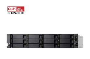 QNAP TS-h1277XU-RP-3700X-128G 72TB 12x6TB Seagate Exos 12 Bay NAS Rackmount Rack (2U) AMD Ryzen™ 7 128 GB DDR4 HDD Black, Grey