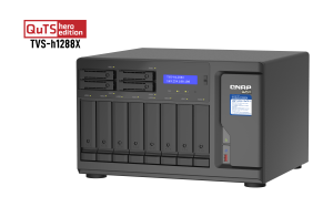 QNAP TVS-h1288X NAS Tower Intel® Xeon® W-1250 16 GB DDR4 128 TB HDD QuTS hero Black