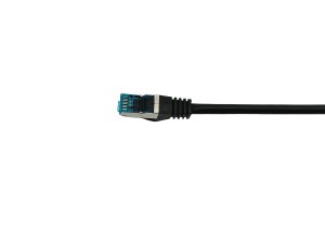 Equip Cat.6A S/FTP Patch Cable, Angled to Straight plug, 5.0m, Black