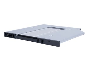 CRU DataPort 6322-7609-8500 SHIPS QX118 Receiving Frame Only; Installs in 9.0mm or 9.5mm ODD bay in a PC; OCuLink host connection; compatible with SHIPS storage modules (sold separately); With push-button release