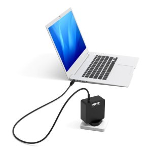 Port Designs 900090B-UK mobile device charger Universal Black AC Fast charging Indoor