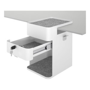 Dataflex Bento 500 desk drawer organizer Steel White