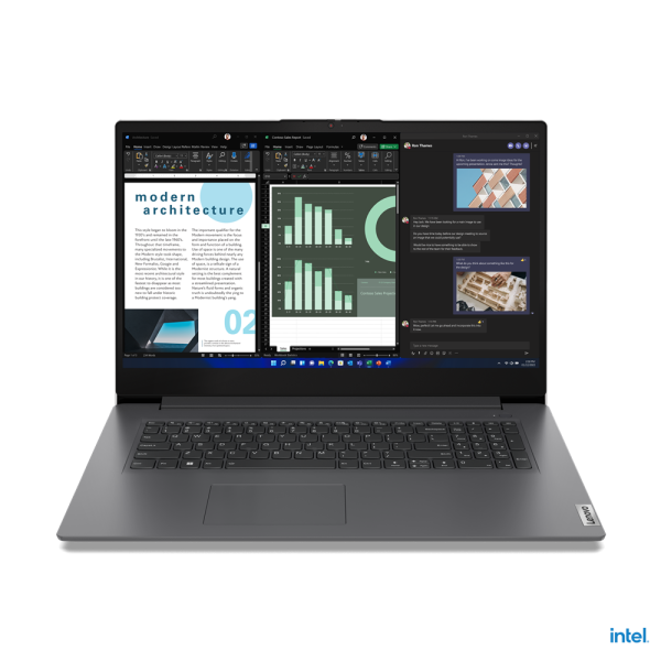 Lenovo V17 G4 IRU Intel® Core™ i7 i7-1355U Laptop 43.9 cm (17.3") Full HD 16 GB DDR4-SDRAM 512 GB SSD Wi-Fi 6 (802.11ax) Windows 11 Pro UK English Grey