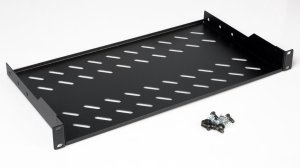 Equip Fixed Shelf 19', 1U, 400MM, Black