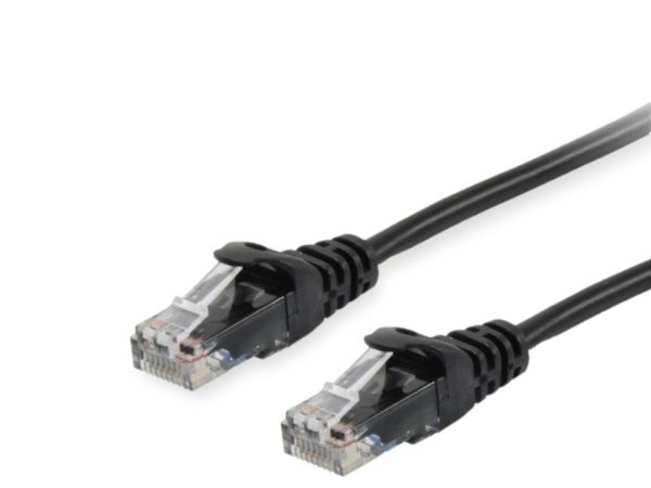 Equip Cat.6A U/UTP Patch Cable, 0.15m, Black