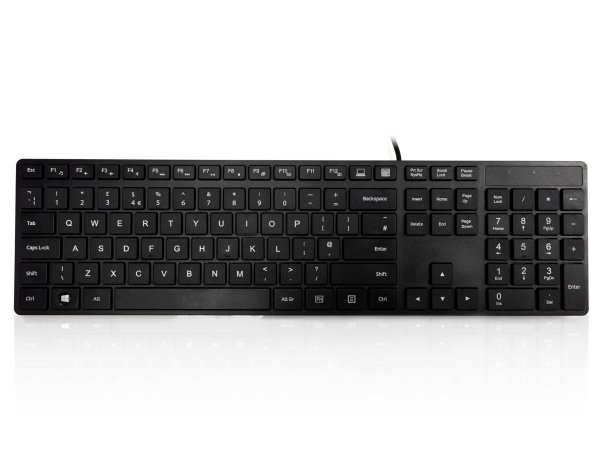 Accuratus KYBAC301-PBLK keyboard Universal RF Wireless + Bluetooth QWERTY UK English Black