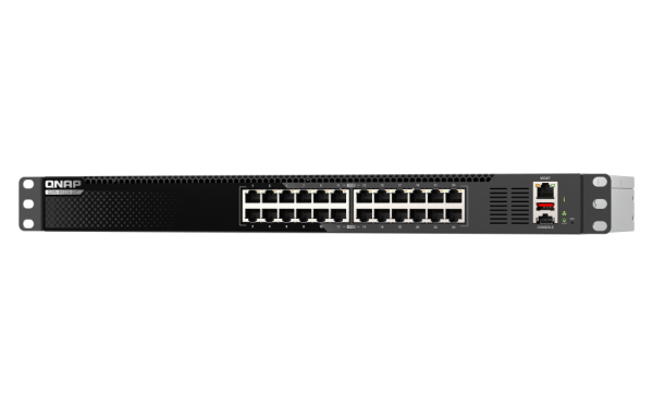 QNAP QSW-M3224-24T network switch Managed L3 10G Ethernet (100/1000/10000) 1U Black, Silver