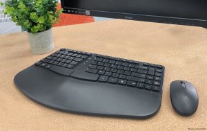 Accuratus Contour keyboard Home RF Wireless + Bluetooth QWERTY UK English Black