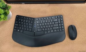 Accuratus Contour keyboard Home RF Wireless + Bluetooth QWERTY UK English Black