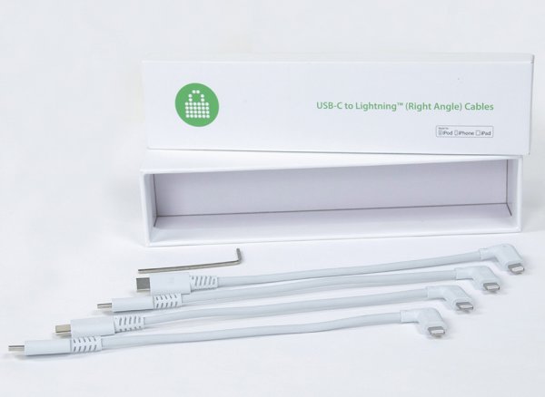 LocknCharge LNC10591 lightning cable 0.215 m White