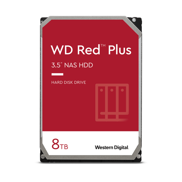 Western Digital Red Plus internal hard drive 8 TB 5640 RPM 256 MB 3.5" Serial ATA III