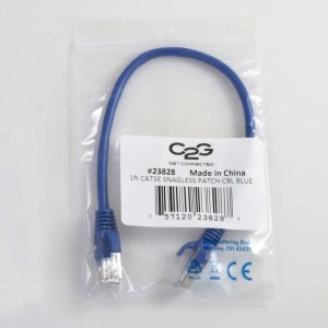 C2G 0.5m Cat5e Booted Unshielded (UTP) Network Patch Cable - Blue