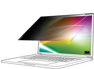3M Bright Screen Privacy Filter for 14in Full Screen Laptop, 16:10, BP140W1E