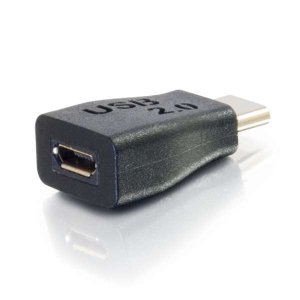 C2G USB 2.0 USB C to USB Micro B Adapter M/F - USB Type C to USB Micro B Black